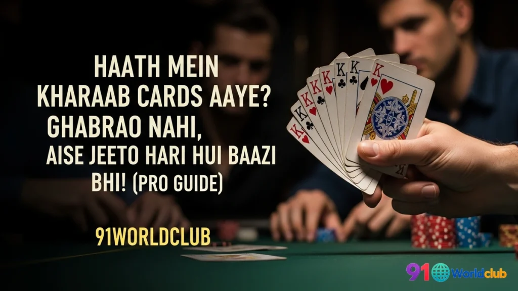 91 Club mein kharaab cards ke saath bluff karne ki pro strategy.